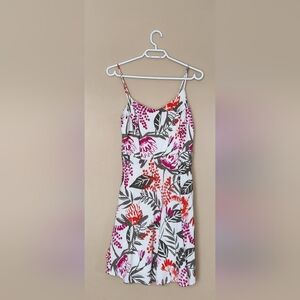 Old Navy San Francisco California  Cami Midi Dress With Liner Leaves Floral Sz L